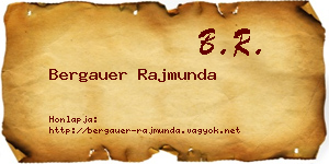 Bergauer Rajmunda névjegykártya